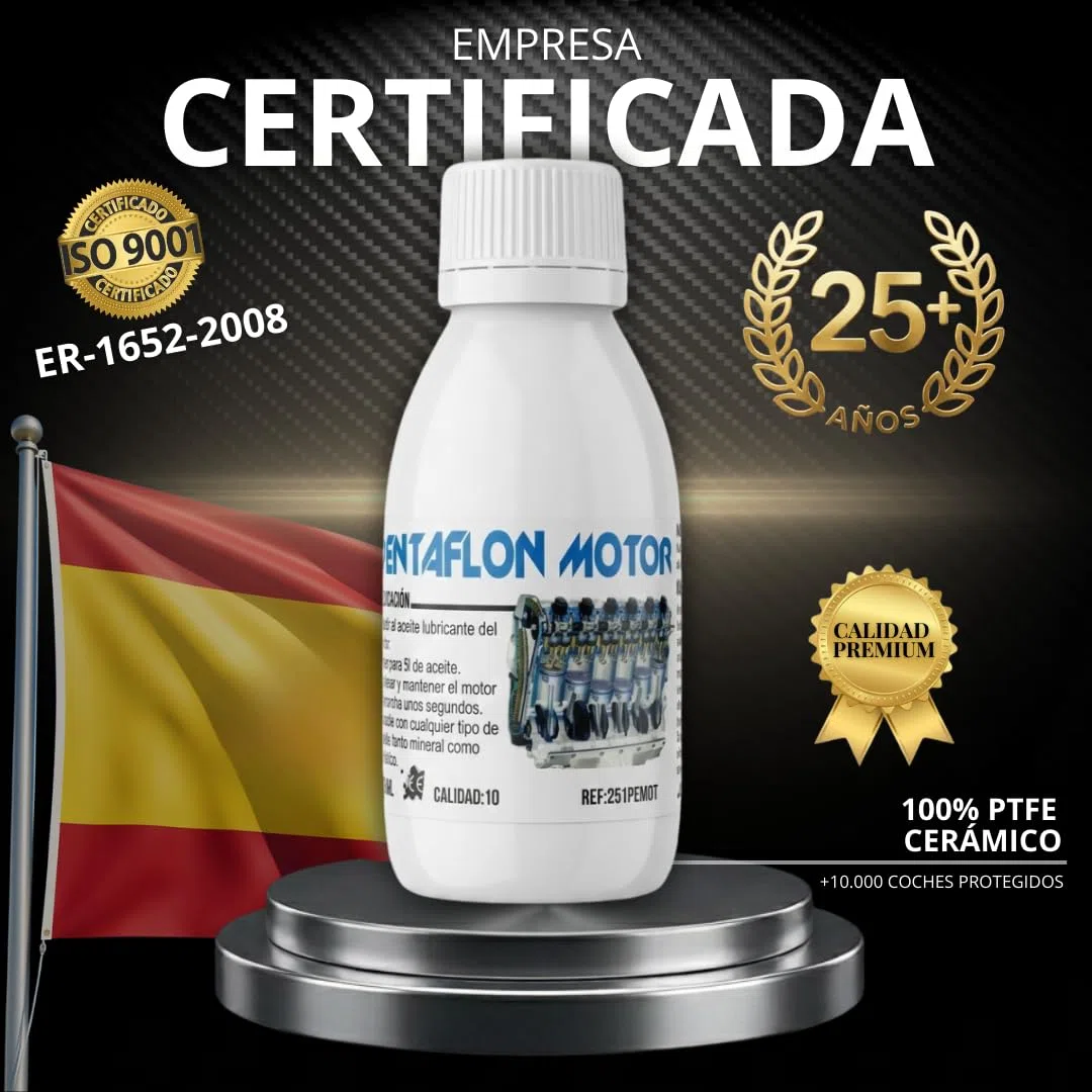 Aditivo Cerámico Antifricción para Aceite Motor Diesel y Gasolina - 100% P.T.F.E Cerámico - Mayor Suavidad, Menor Fricción, Menor Consumo - Aumenta la vida útil del motor - Mejora el Arranque en Frío