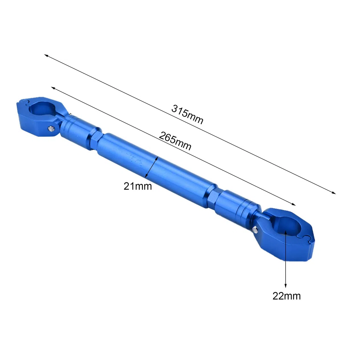 Aramox - Barra de equilibrio para moto, barra transversal universal de aleación de aluminio de 22 mm, manillar de moto, refuerzo de accesorios de palanca (azul)
