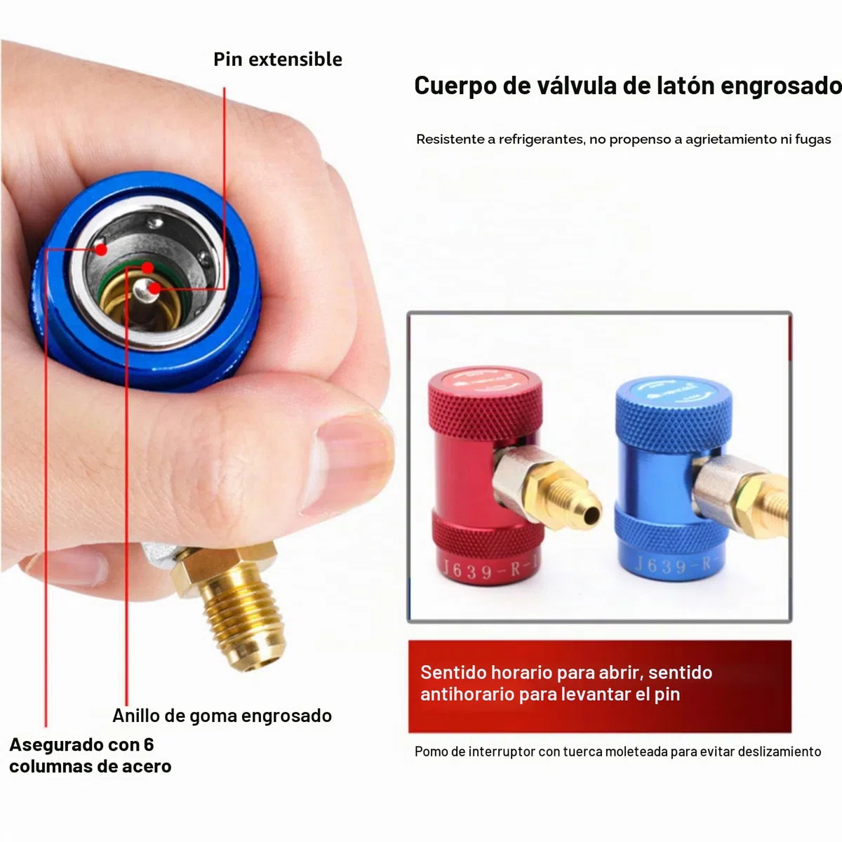 2pcs Adaptadores R1234yf a R134a, R1234yf Acoplador Rápido De Lado Bajo, Acopladores Rápidos Profesionales Adaptador De Puerto De Servicio De Aire Acondicionado para Auto Vehículo