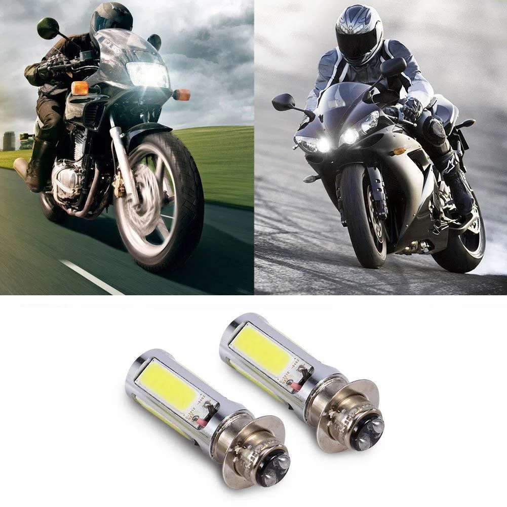 EBTOOLS para suzuki ltz bombilla LED para 12v30/30w hs/p15d-25-1 12V bombillas, 2x 6000K H6M COB LED blanco color bicicleta/ATV bombilla de luz antiniebla (PX15d P15D25-1) faros delanteros de motoci
