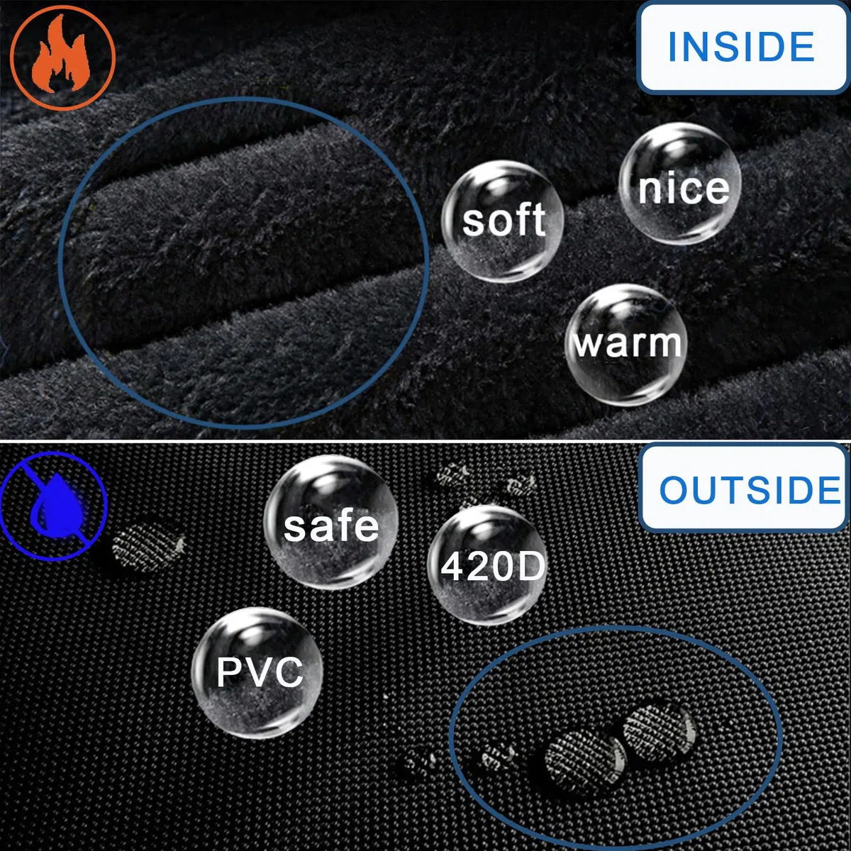 CubrePiernas para Moto Manta Scooter Universal Funda Cubrepiernas Moto Scooter Cubre Piernas Manta Térmica Más Velvet para Calentar y Proteger Las Piernas del Frío 100% Impermeable
