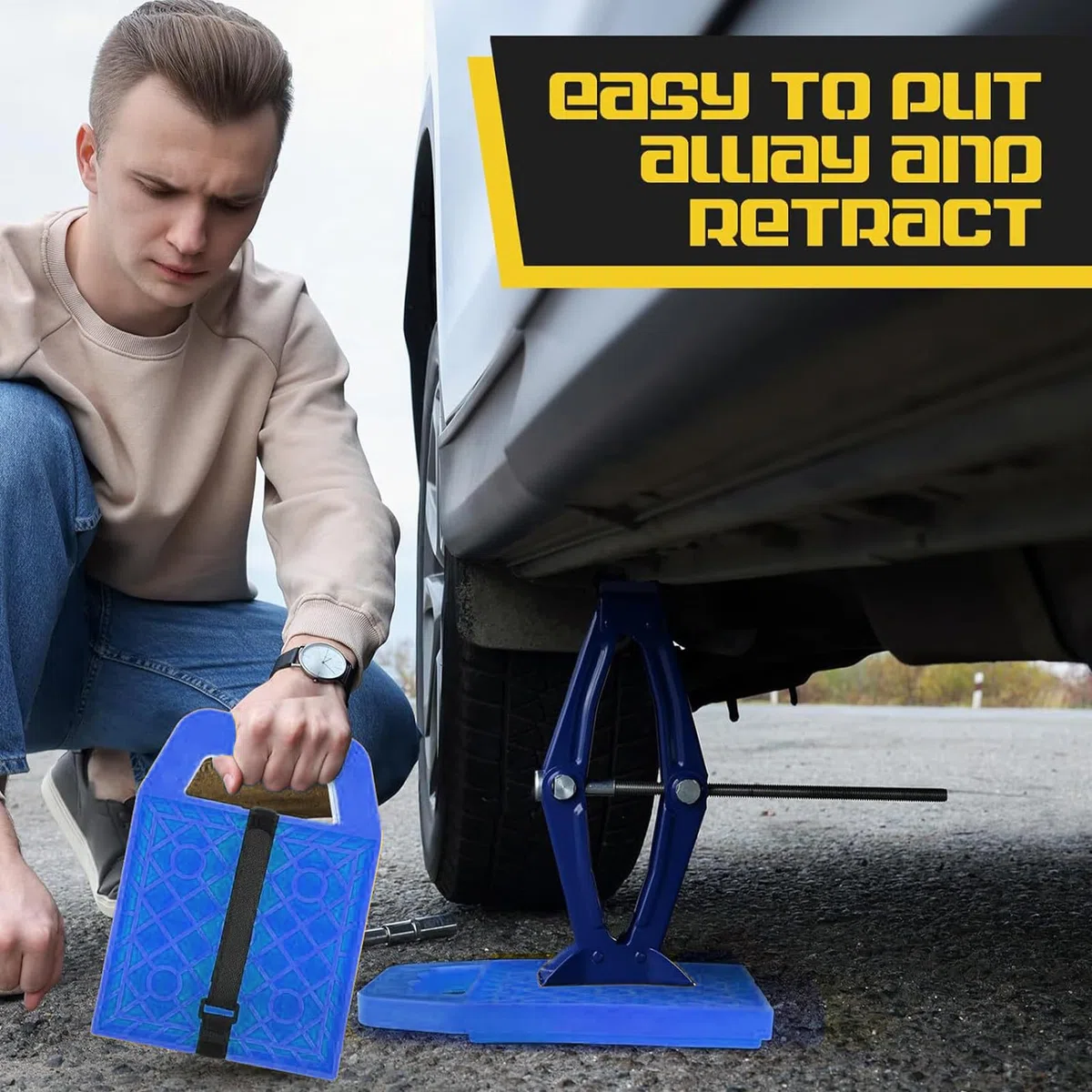 Nivelamento para Caravanas - Niveladores para Calzos para Nivelar RV | Juego De 4 Bloques Niveladores - Base Antideslizante Multiangulo Portátil para Camping Viajes Autocaravana Mantenimiento