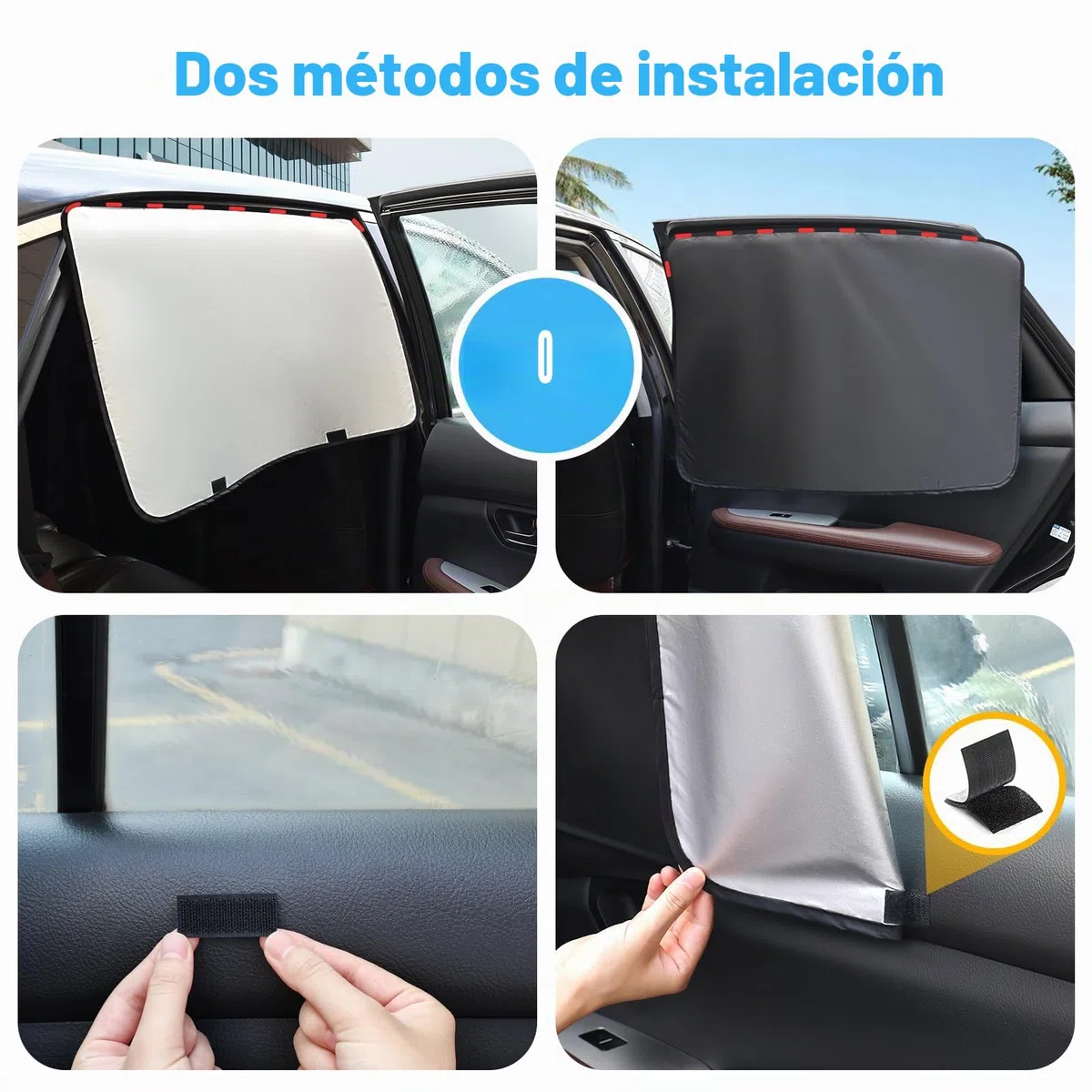 XCBYT Parasol Lateral Magnético 4 Unidades, Ventanas Traseras Coche, Protector Solar, Cortinas, Oscurecedor, Protección UV y Contra el Calor