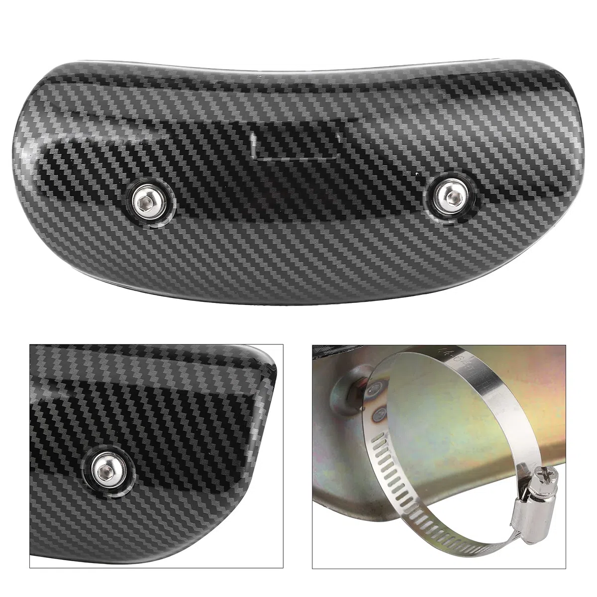 Protector De Para Tubo De Escape Motocicleta Accesorio Quemaduras Cubierta Resistente Alta Temperatura Fácil Instalación