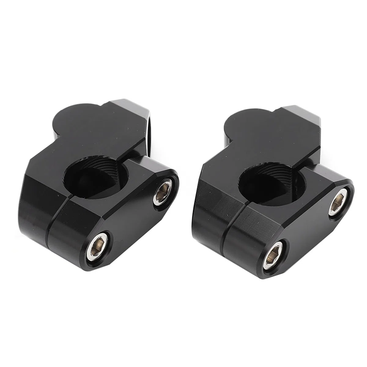 Accesorios de Motocicletas Universales de Aluminio Aleación -lener CNC para una Postura de Conducción Ergonómica, que Es Compatible con una Abrazadera de Palo de 22 Mm (BLACK)