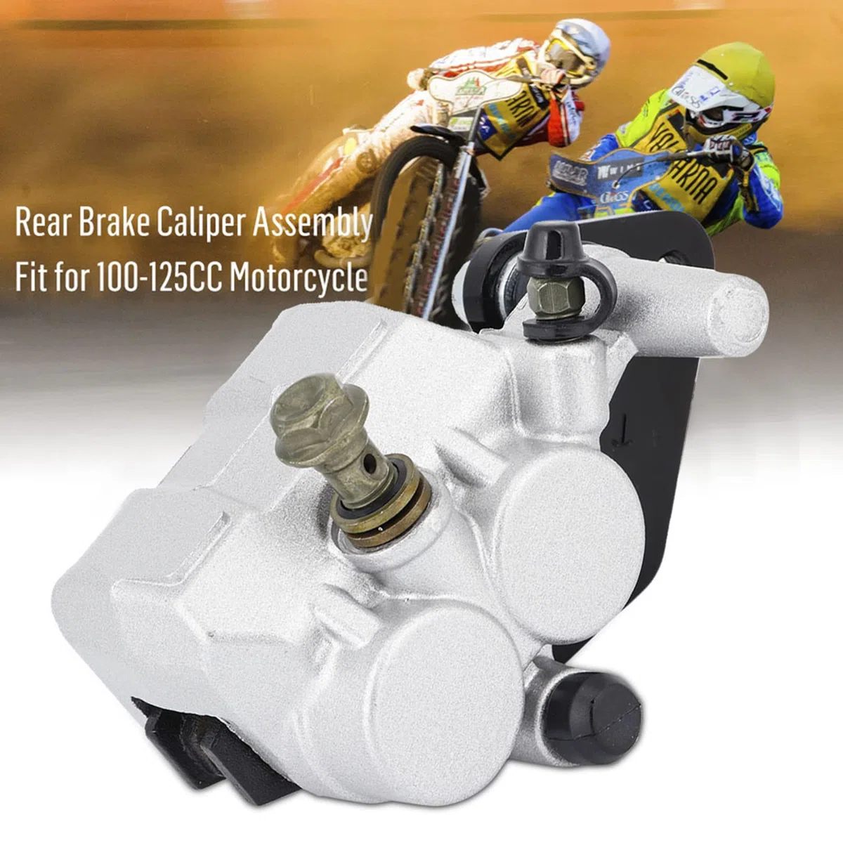 Pinza de Freno Trasero, Conjunto de pinza de freno trasero para motocicleta 100-125CC Motor, Conjunto de Pinza de Freno Trasero de Aleación de Aluminio para Motor