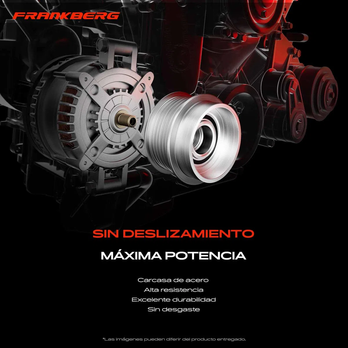 Frankberg Polea Alternador Rueda Libre Alternador con 6 Ranuras Compatible con Corsa D Serie 3 Astra J Serie 1 5er Meriva B Zafira X1 X3 Insignia A Adam X5 Cascada Replace# 535020310