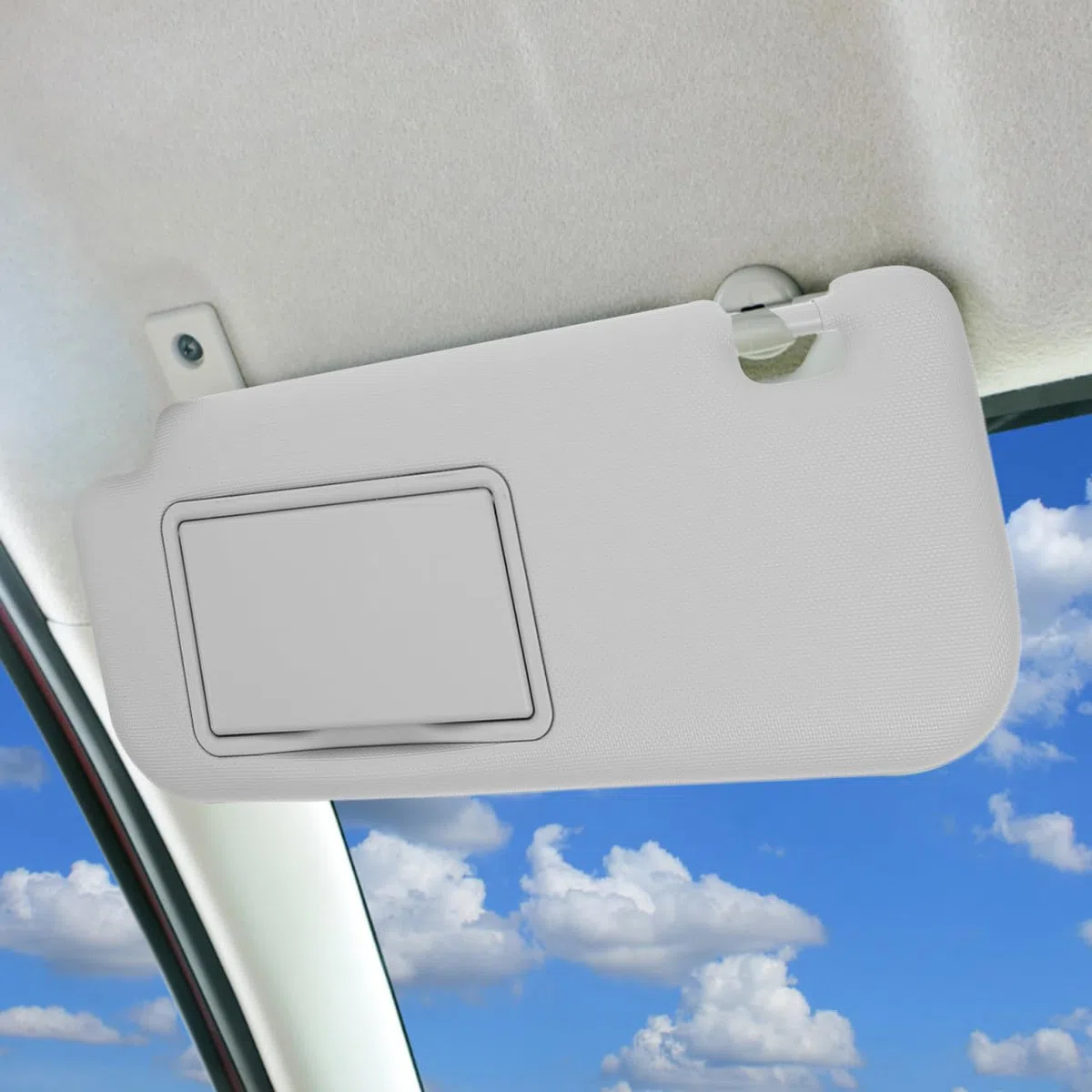 Visera Parasol Lado Izquierdo para Coche con Espejo Incorporado ProteccióN Solar Avanzada FáCil InstalacióN Material PVC Abs Gris (Modelos Levin 2014-2018)