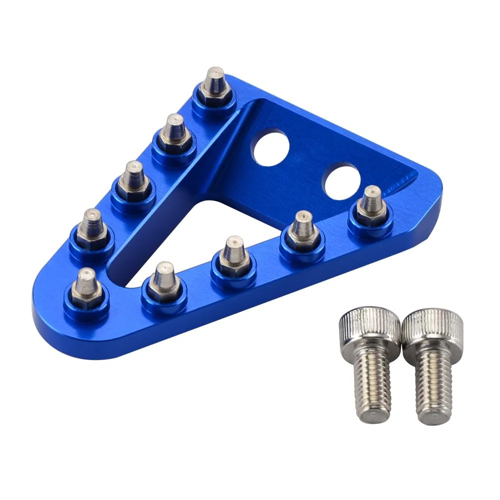 Genérico Punta De Pedal De Freno Reemplazable Para EXC 300 SXF 250 EXC EXCF TPi SX SXF XCW XC XCF 6D 125 250 300 350 450 500 2017-2023, Placa De Agarre De Palanca Trasera (Blue)