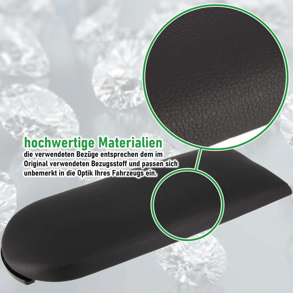 RECAMBO Tapa de reemplazo para reposabrazos central compatible con Seat Toledo IV Tipo KG3 de 2012-2019 - ajuste robusto - apariencia original - mecanismo duradero - instalación rápida - reemplazo