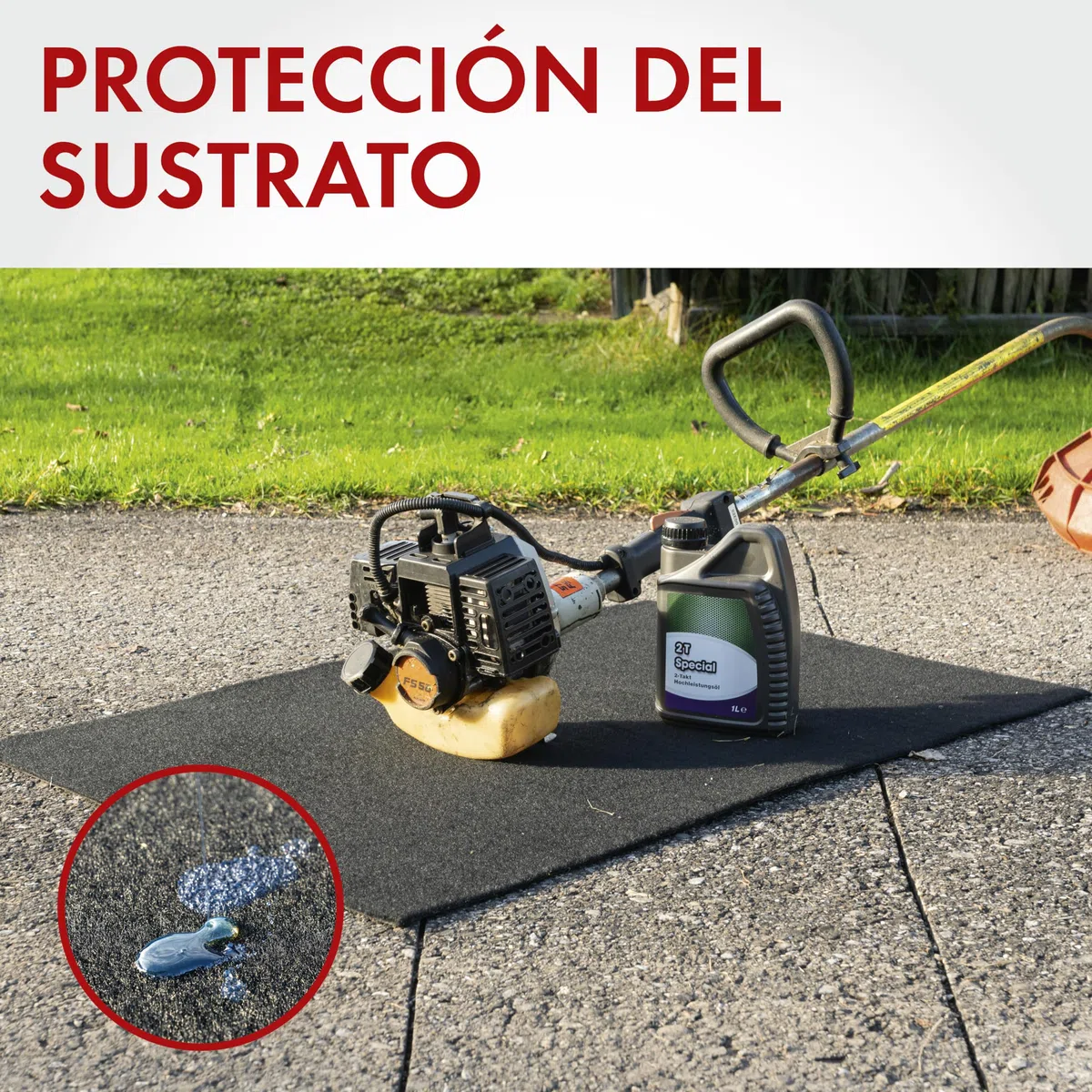 WALSER Premium estera de recogida de aceite 60x90 cm, base de banco de trabajo, estera de garaje coche, estera de moto garaje, base de coche, estera de aceite de taller