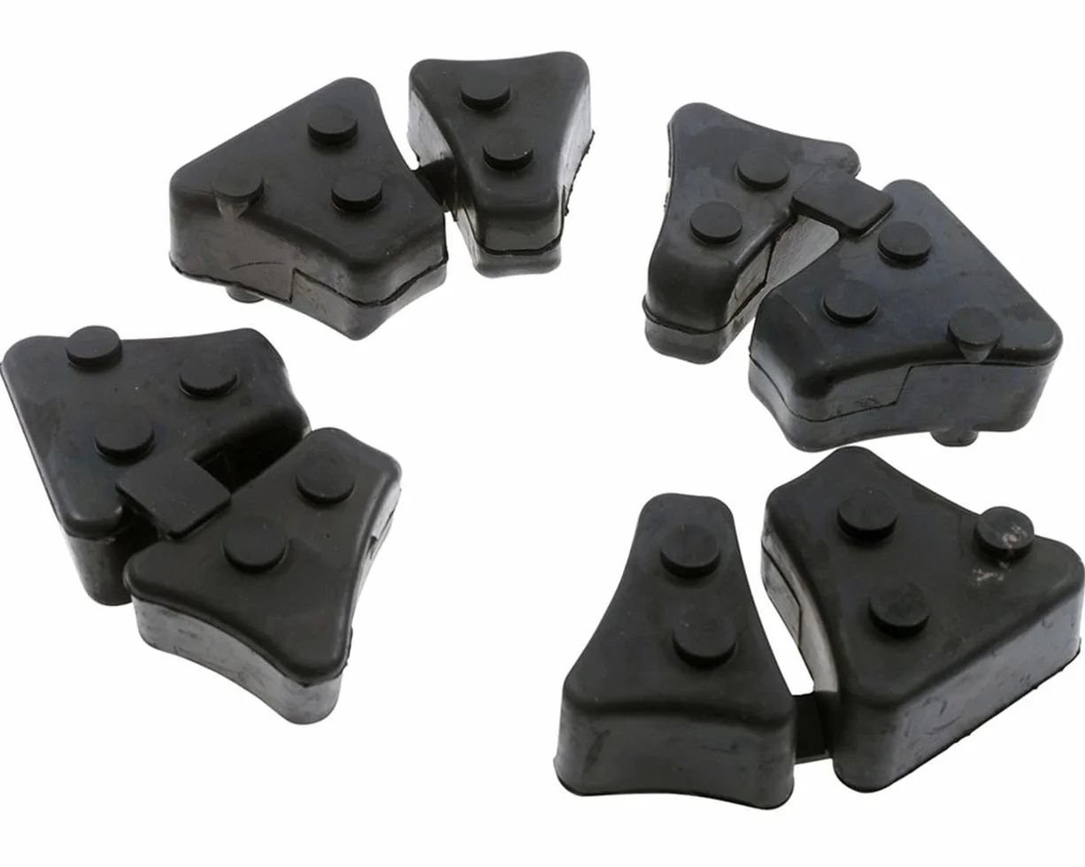 Juego de amortiguadores de rueda trasera para Yamaha MT-03 XT 600 660 XTZ XV 125 250 XVS 250 – 4 piezas – goma negra