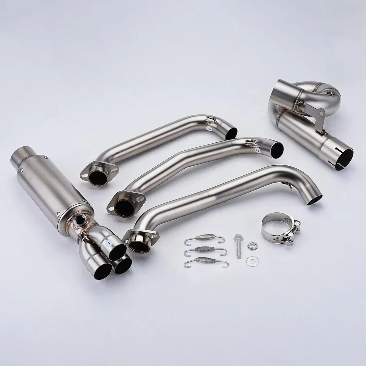 Tubo Escape Motocicleta Para CFMOTO 675SR 675NK 675S Tubo De Escape Acero Inoxidable Conectar 51mm Silenciador Delantero Motocicleta Escape Moto
