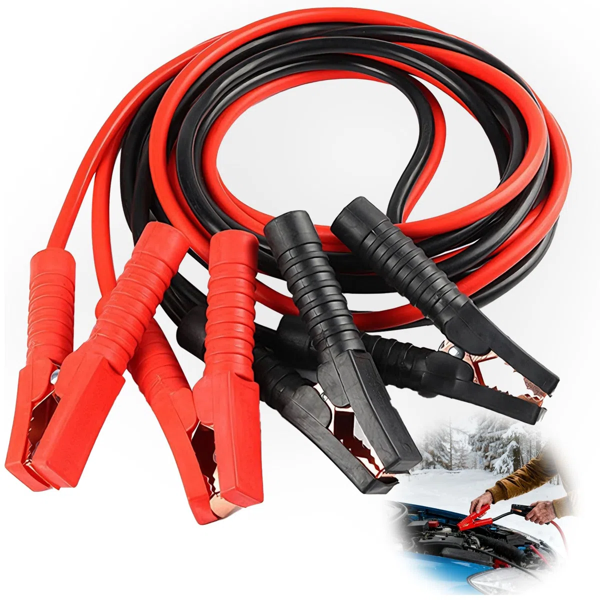 Herbst Cable de arranque para coche, 6 m, 3000 A, 16 mm², para coches y camiones