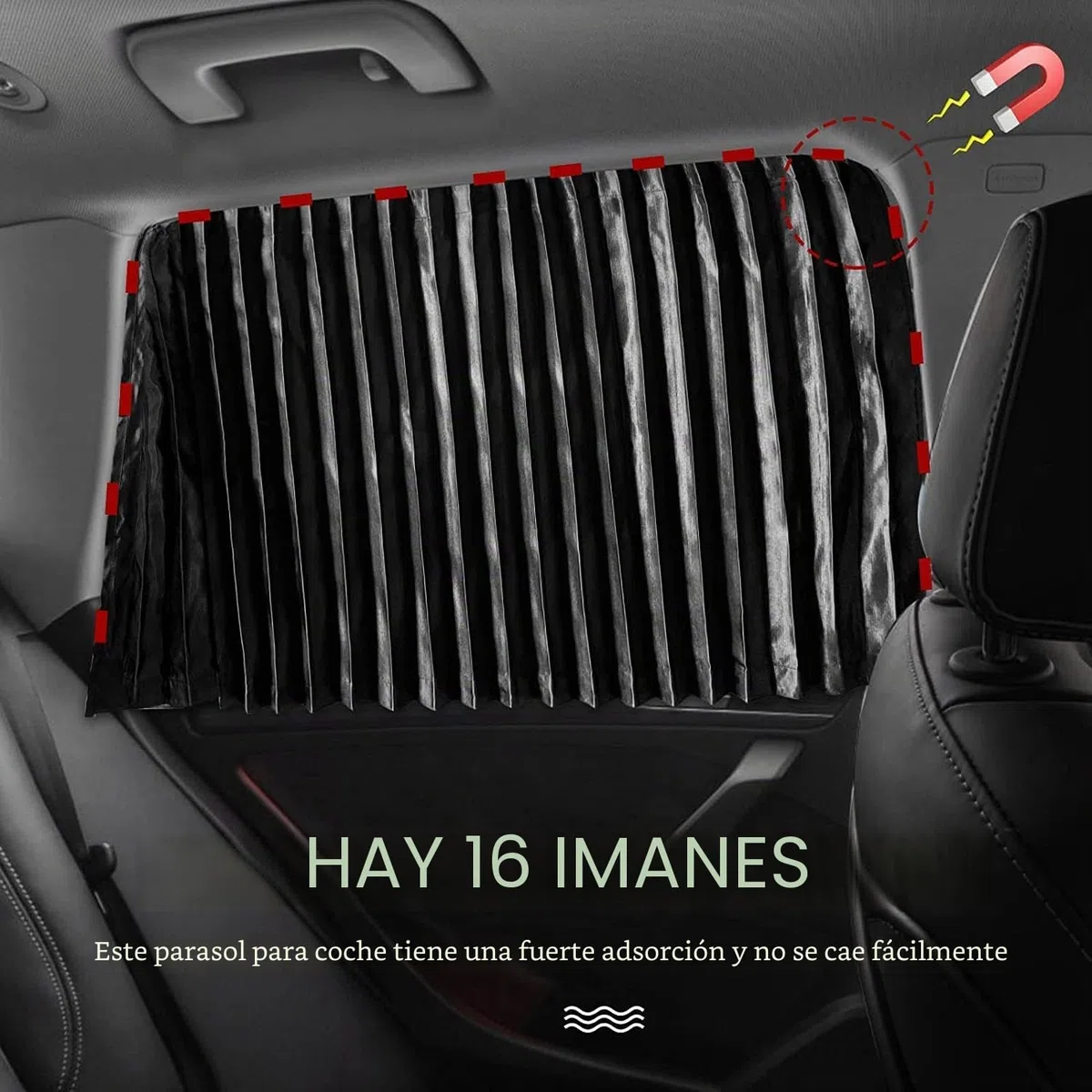 ZATOOTO Parasol Coche Lateral - Cortinas Coche, Parasol Coche Magnetico 2 Unidades, Parasol Ventana Coche Boquear los Rayos UV y el Calor, Proporcionar Privacidad, Negro