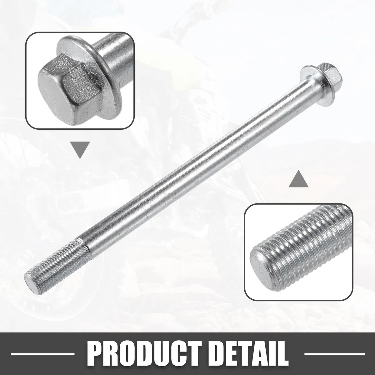 A ABSOPRO Eje delantero Y Trasero de ATV con Casquillo y Tornillo M12 de 170 mm