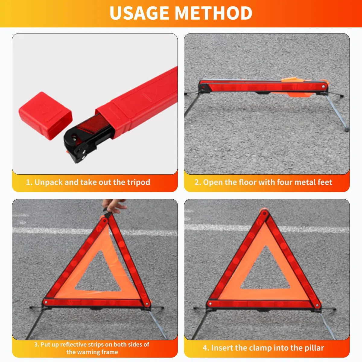 2 Piezas Chaleco Reflectante, 2 Piezas Triangulos Coche Homologados y un Señal de Estacionamiento Temporal de Automóviles, Kit de Seguridad para el Tráfico de Automóviles