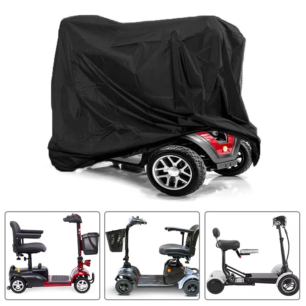 Funda para Scooter de Movilidad, 210D Oxford Impermeable Silla de Ruedas Scooter Funda Protectora para Scooter de Movilidad Impermeable Protege del Polvo Suciedad Nieve Luz Solar Lluvia