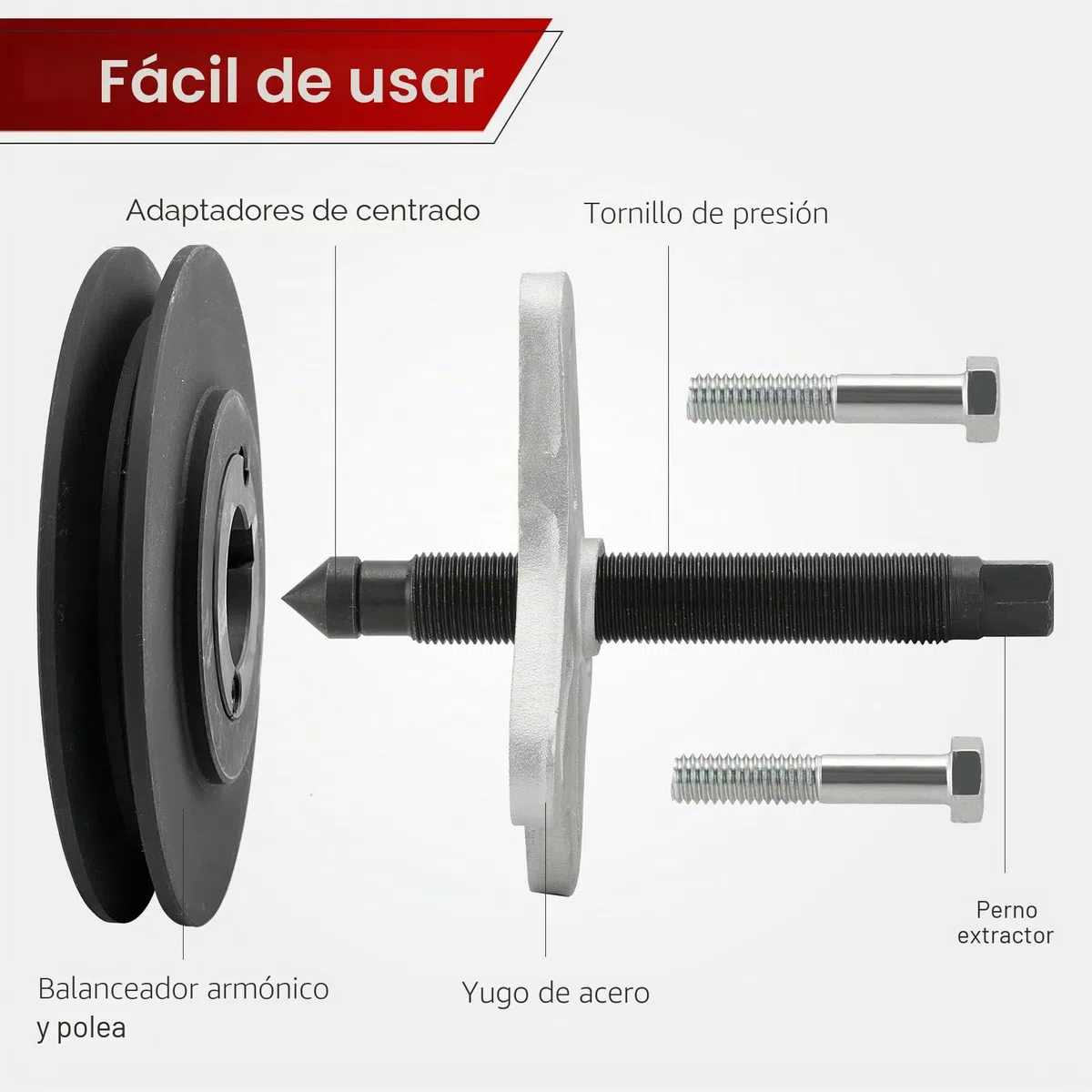 ATPEAM Juego de 46 Piezas Extractor Universal de Volante y Poleas, Extractor de Plato Magnético para Moto, Coches y Motores con Adaptadores de 2 y 3 Brazos