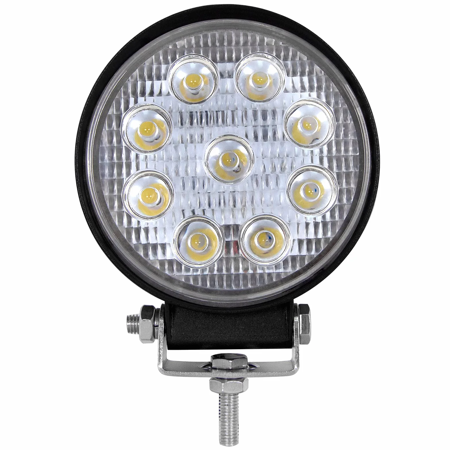 PICAA Foco de Trabajo LED 2PCS 4 Pulgadas 27W Ronda Luz de Inundación para Tractores 12V-24V 6000K IP68 Impermeable, Luz de Niebla para Coche, SUV, UTV, ATV, Off-road, Camión, Moto, Barco