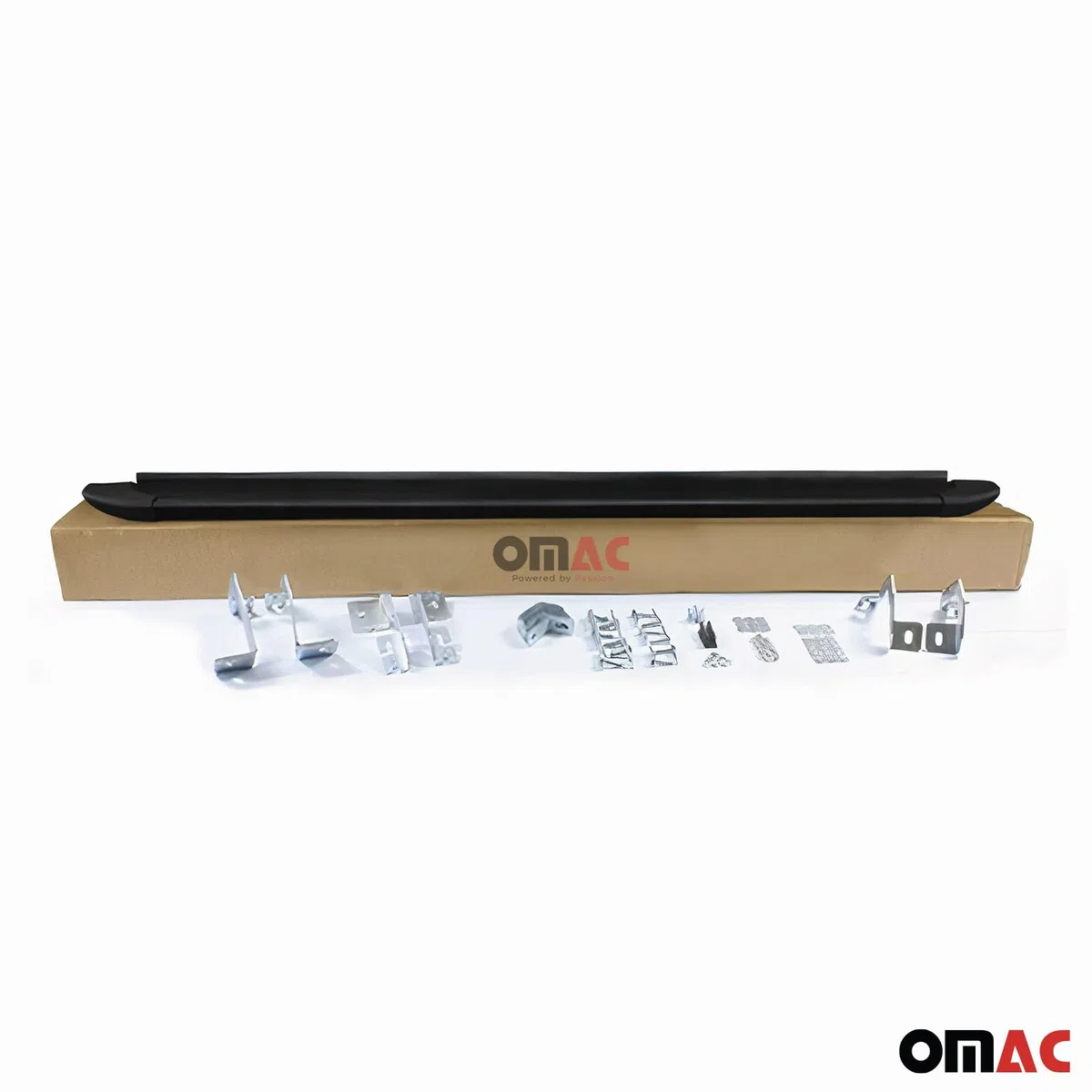 OMAC Faldones Laterales Estribos Laterales Schweller Compatible con Porsche Cayenne 2010-2017 ALU Negro