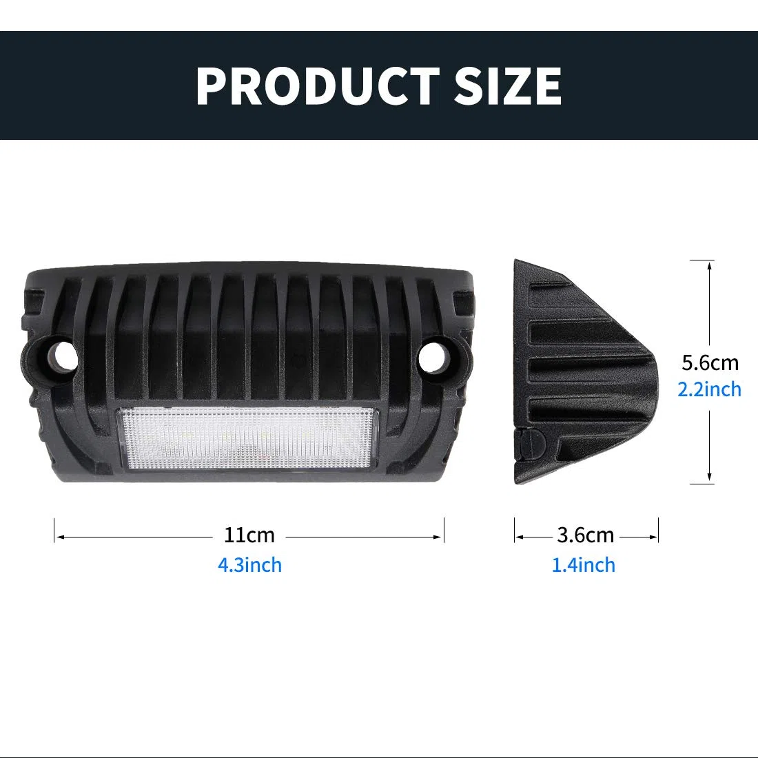 SUPAREE Luces 12v LED Caravana Luz LED 12v Camper Exterior Lamparas LED Autocaravana 12v LED Light Impermeable Blanca 6300K para RV Van Barco Coche Furgoneta 1PC