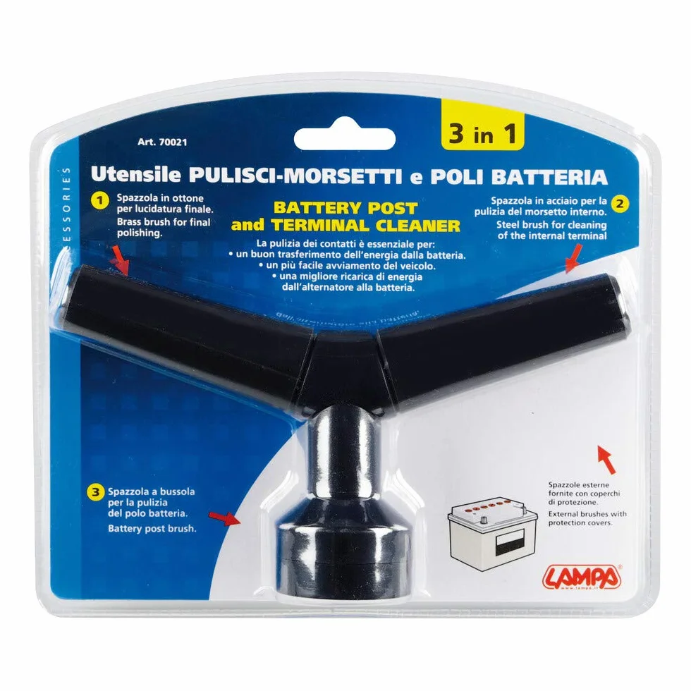 LAMPA 70021 Cepillo alambre limpieza bornes batería