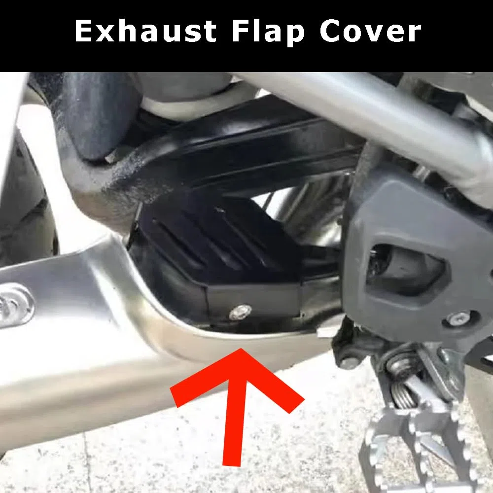Universal Moto Tapa de válvula de Escape Protección para R1250GS 2019-2024 R1200 GS LC Adv 2014-2024 R 1250 GS Adventure 2019 2020 2021 2022 - Nero