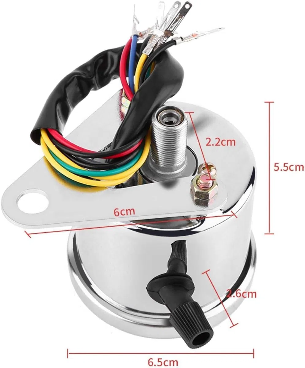 Tyenaza Odómetro de Motocicleta, Velocímetro de Motocicleta GPS LED Visión Nocturna Odómetro Digital Aleación de Aluminio 12V Medidor de Milla, para Automóviles, Motocicletas, Marine(Blanco)