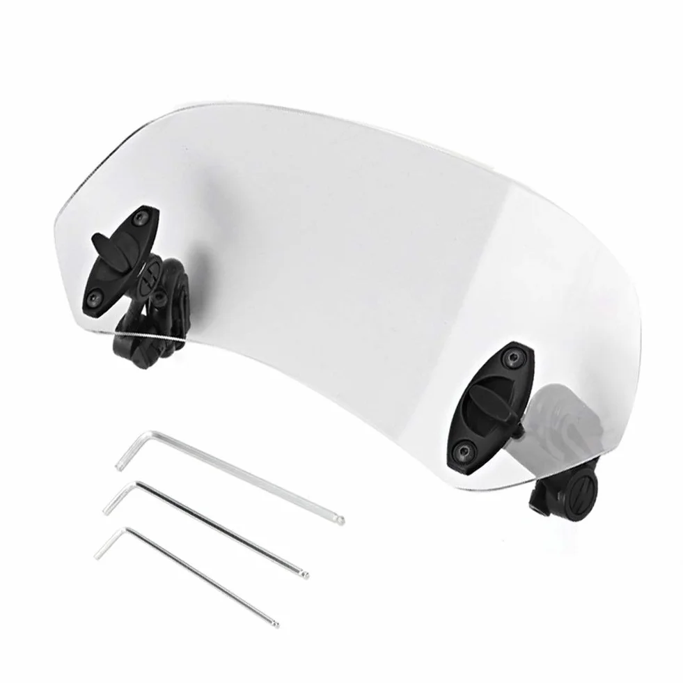DEWIN Motocicleta Universal Clip Ajustable en el Parabrisas Deflector de Viento Accesorios