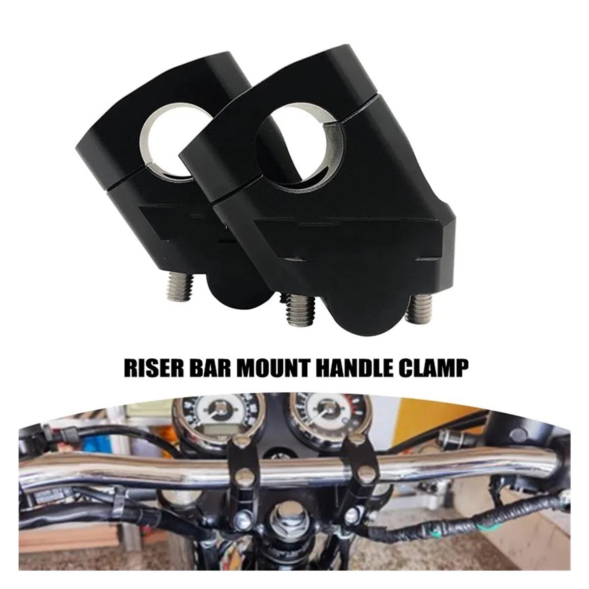 Motocicleta Riser para BMW para R850R para F800ST R para 850R F800 ST para R850 RR 850 RF 800 ST 22 Mm Abrazadera Manillar Montaje Barra Elevadora Motocicleta Kit Barras Elevadoras(22mm Silver)