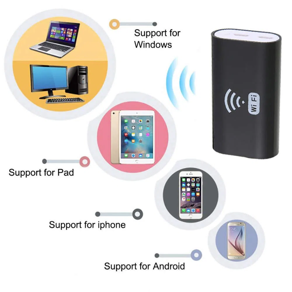 Cámara de inspección inalámbrica impermeable WiFi boroscopio endoscopio serpiente cámara con 6 LED para Android e IOS Smartphone, iPhone, iPad