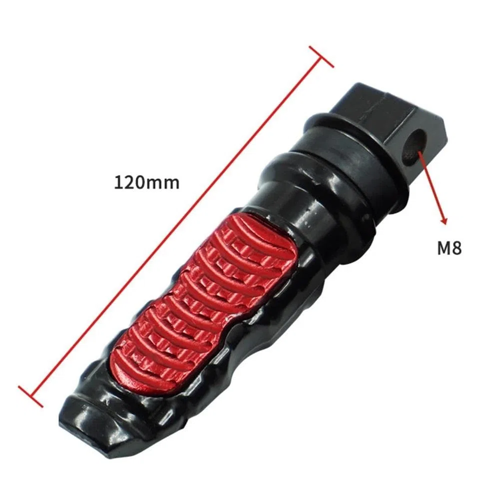Universales Estriberas Pasajero Trasero Motocicleta Aluminio Pedales Reposapiés Scooter Estribera Motocicleta Modificación De Pedal(Púrpura)