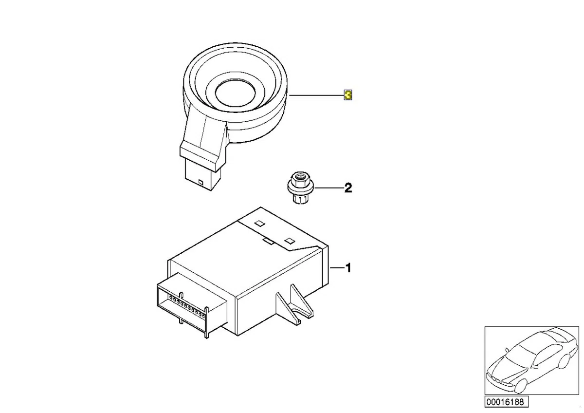 BMW EWS 3 Ignition Barrel Key Code Aerial Ring Antenna 61356964556 Genuine
