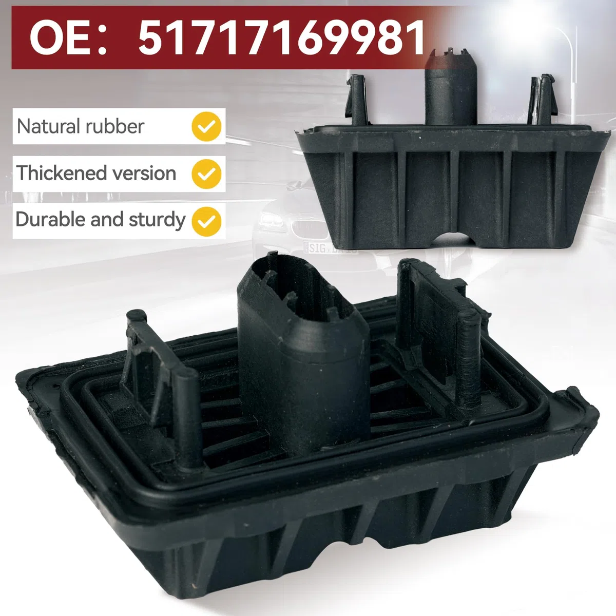 AUTOXBERT Adaptador de soporte para gato, almohadilla de goma, elevador hidráulico, bloque de goma, almohadilla de soporte para gato para BMW E81 E82 E87 E90 E91 E60 E61 F10 X1 E84 51717237195 (4