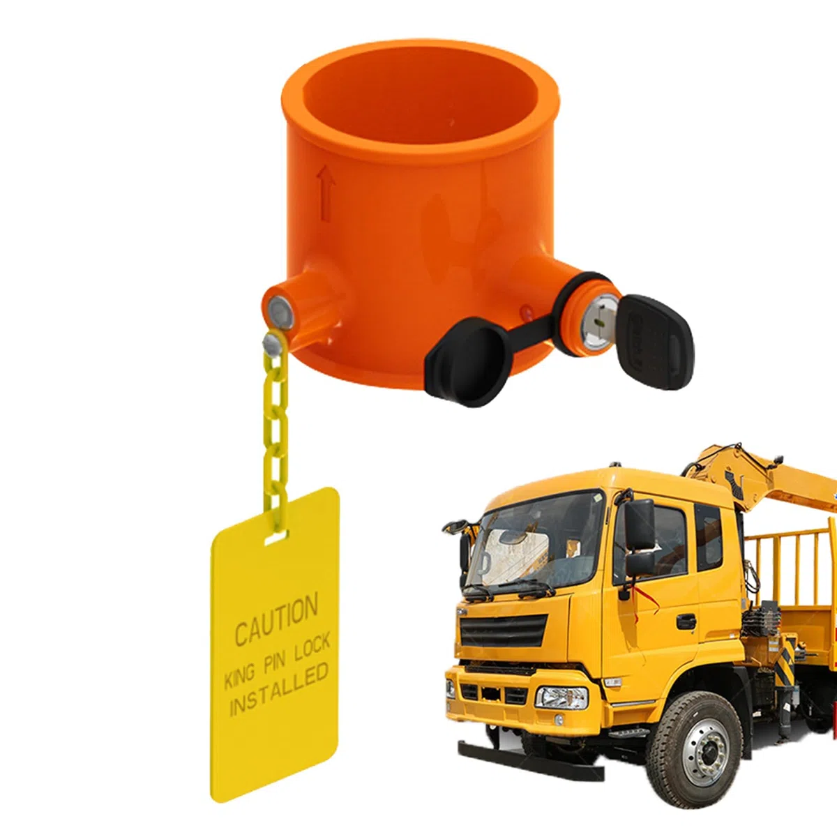 Juego De Bloqueo De Enganche De Remolque - Bloqueo De Rueda King Pin, Seguridad Antirrobo Para Remolque | Construcción Robusta Y Duradera Para Remolques De Contenedores, Campistas, Camiones De Transpo