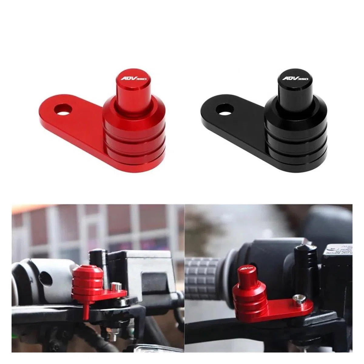 Bloqueo De La Palanca Freno Accesorios De Palanca De Bloqueo del Botón del Interruptor del Freno De Estacionamiento De La Motocicleta para H&Onda ADV350 ADV 350 2021 2022 2023 2025(Black)
