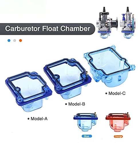 Carburador Flotador Bowl Comp Chamber Copa de aceite transparente compatible para PWK I/II/III PWK IV/KSR EVO (Color: A Orange)
