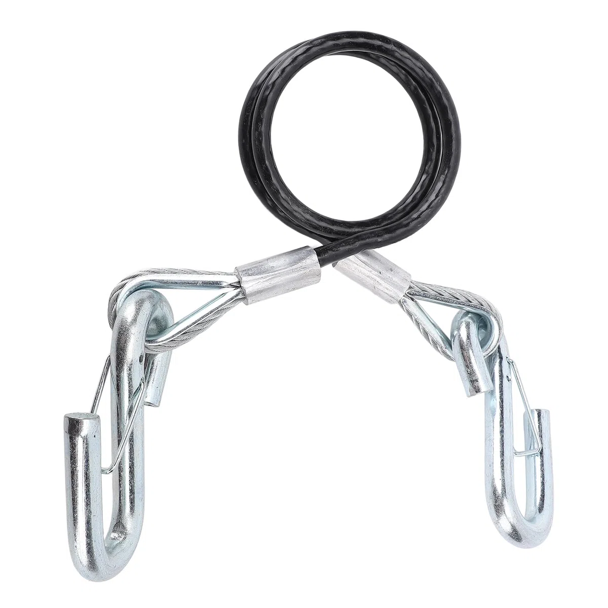 KIMISS Cable de Remolque de Seguridad para Remolque, Gancho en S, Soporte de Carga de 3500 Libras, Longitud Máxima de Extensión de 27,6 Pulgadas, Cuerda de Remolque con Resorte para RV