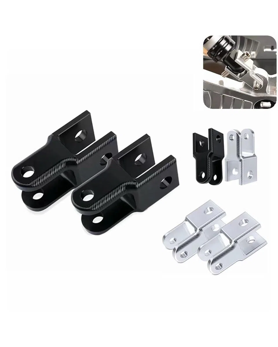 Amortiguador Horquilla Conversión Extremo Redondo Cabeza Fija Universal Motocicleta(Black 1 pcs)