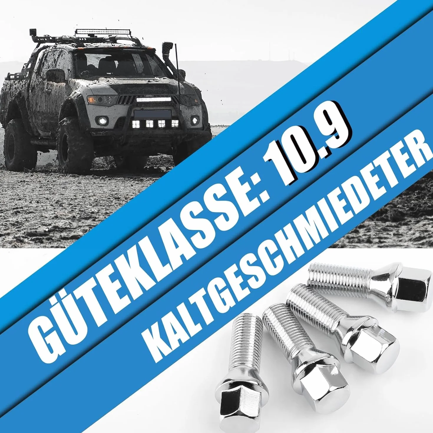 20 tornillos de rueda I M12 x 1,5 x 28 mm I Cono Cono Cono SW 17 mm I Compatible con BMW