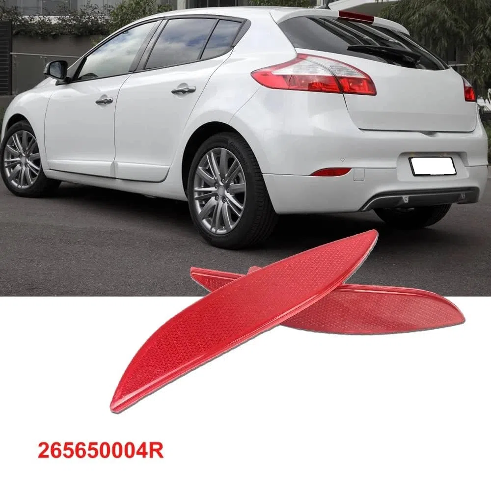 Reflector de parachoques trasero, tiras reflectoras de parachoques trasero izquierda y derecha 265600004R para MEGANE MK3