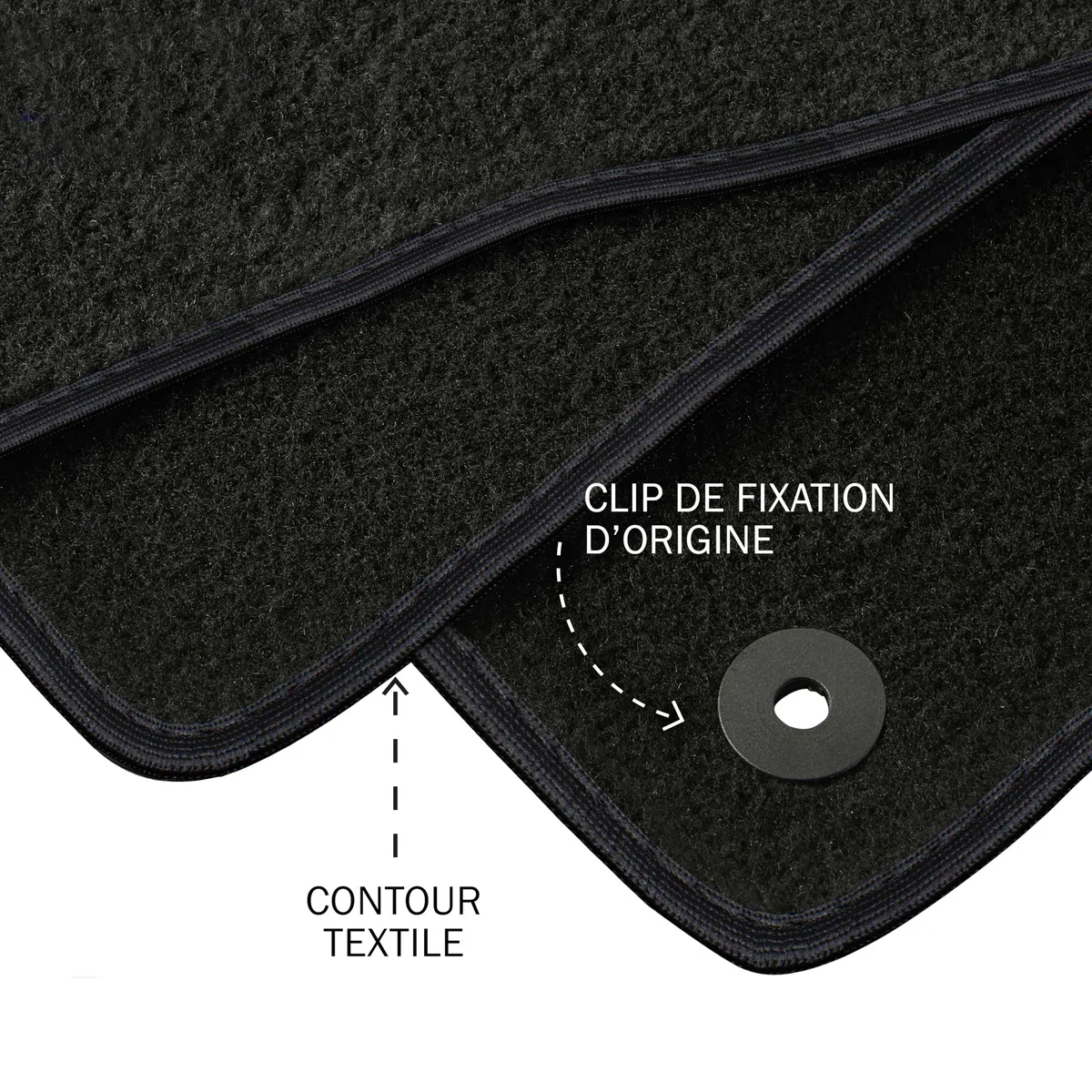 DBS - Alfombrillas - A Medida para Megane 4 - con Clips - Alfombrillas Antideslizantes para Coche - 4 Piezas