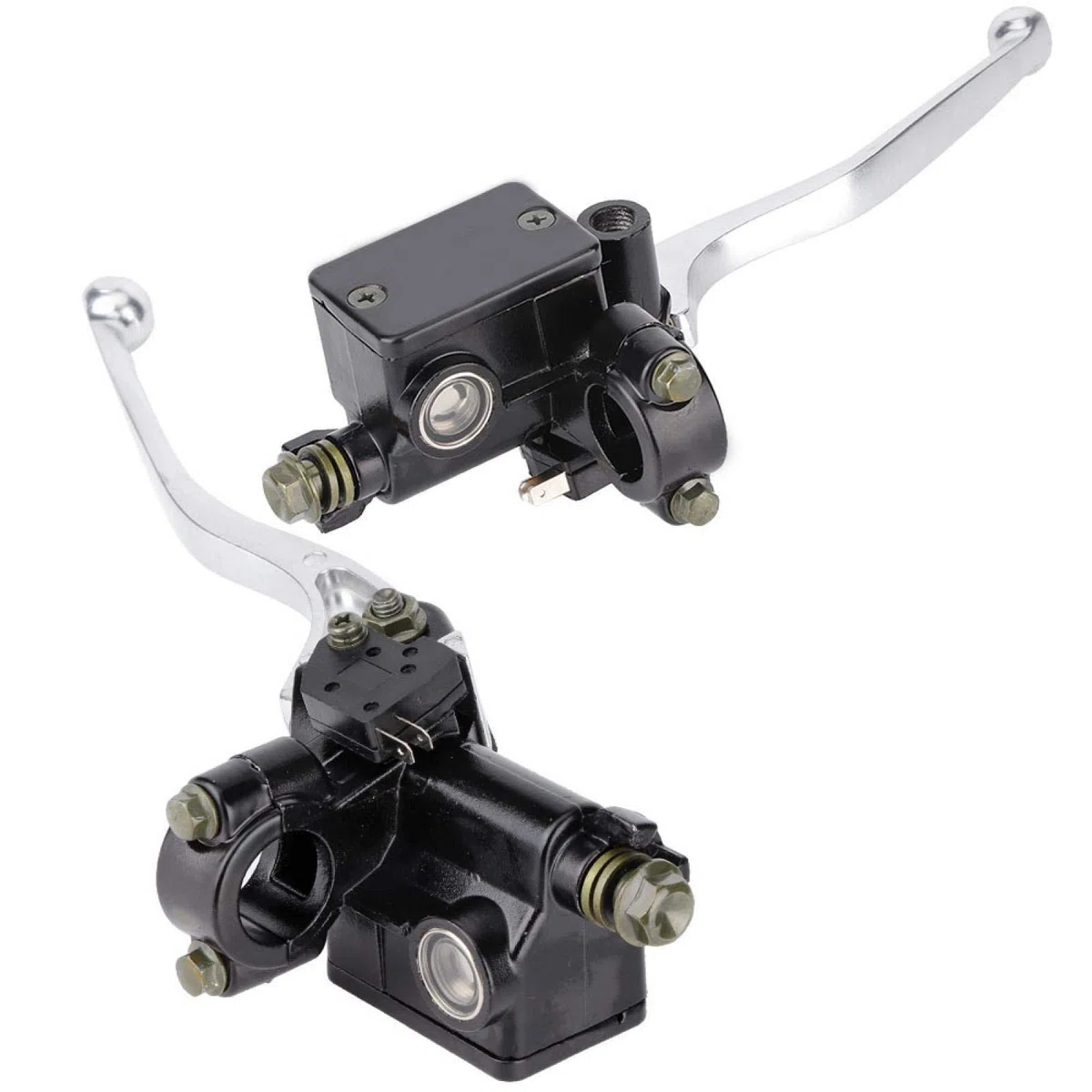 Cilindro maestro de palanca de embrague de freno delantero de motocicleta de 7/8 ", conjunto de bomba de freno de disco de motocicleta de 22 mm apto para bomba superior de freno delantero Honda