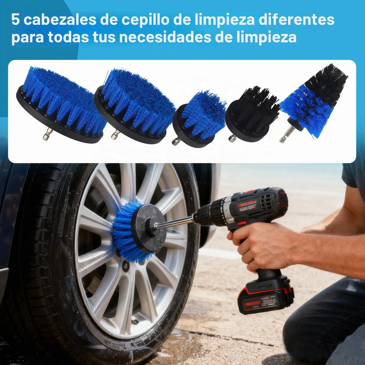 31 piezasKit Limpieza Coche,Cepillo Limpieza Coche Kit, Limpieza Coche Interior, incluye cepillo, esponja de pulido,adecuado para rejillas de ventilación,tablero de instrumentos, motor, ruedas