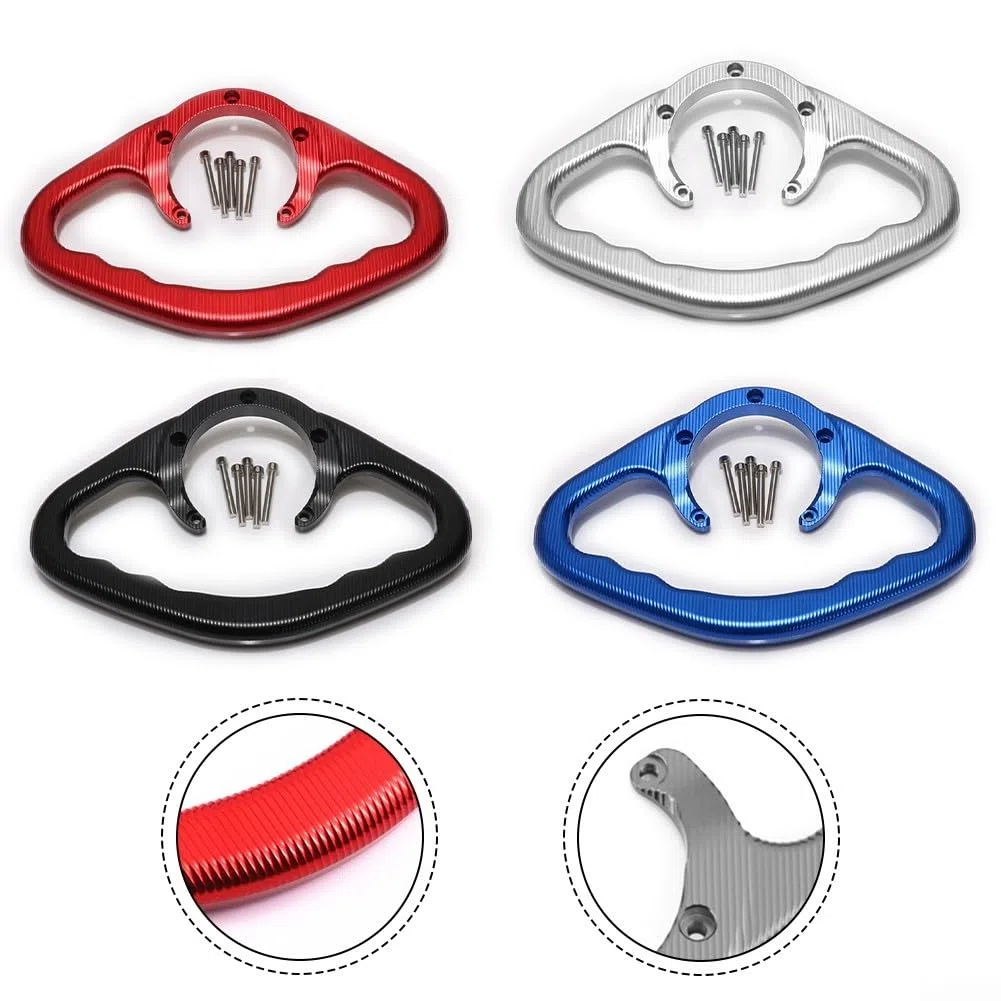 Pasamanos para depósito de combustible trasero de motocicleta R1 R3 R6 R25 MT 03 07 09 manillar manillar motocicleta (negro)