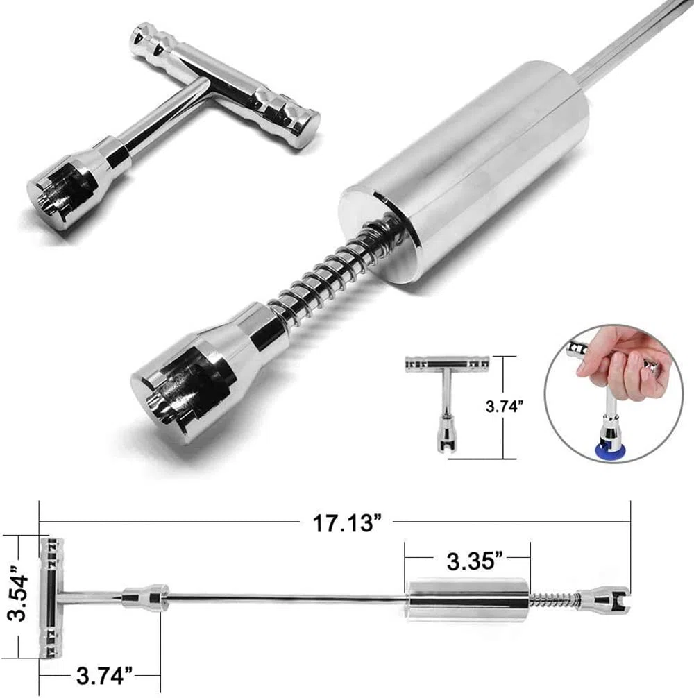 Manelord Extractor y Removedor de Abolladuras para Coche - Kit de Reparación de Carrocería con Martillo Deslizante y Barra en T, Herramienta para Eliminación de Abolladuras por Granizo y Golpes