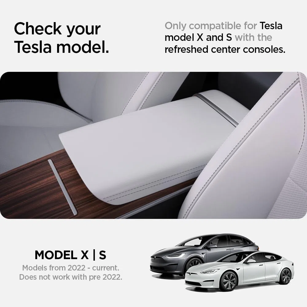Spigen Organizador de Consola Central para Tesla Model X y S - Edición Carbono