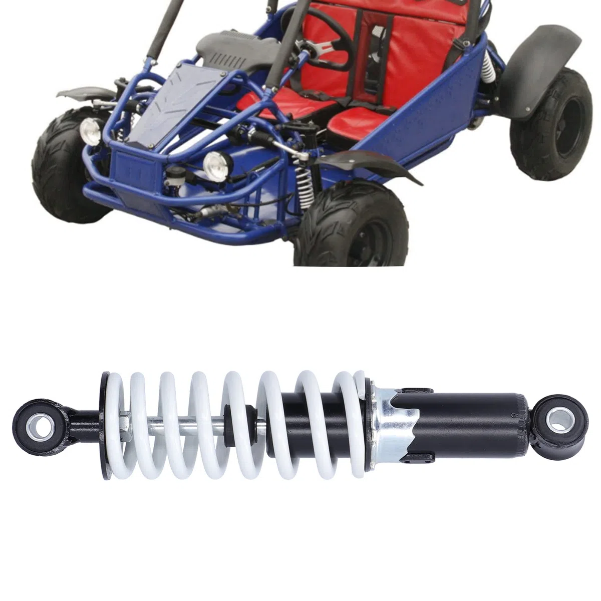 Amortiguador Trasero Universal de 250 Mm (9,8 Pulgadas), Amortiguador de Suspensión de Acero para Motos de Cross, Atv, Karts, Minimotos Eléctricas Y Quads