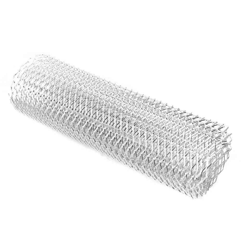 Parrilla de aluminio Universal para vehículos, parrilla de malla plateada de 39,4x13 pulgadas, aplicable para carrocería